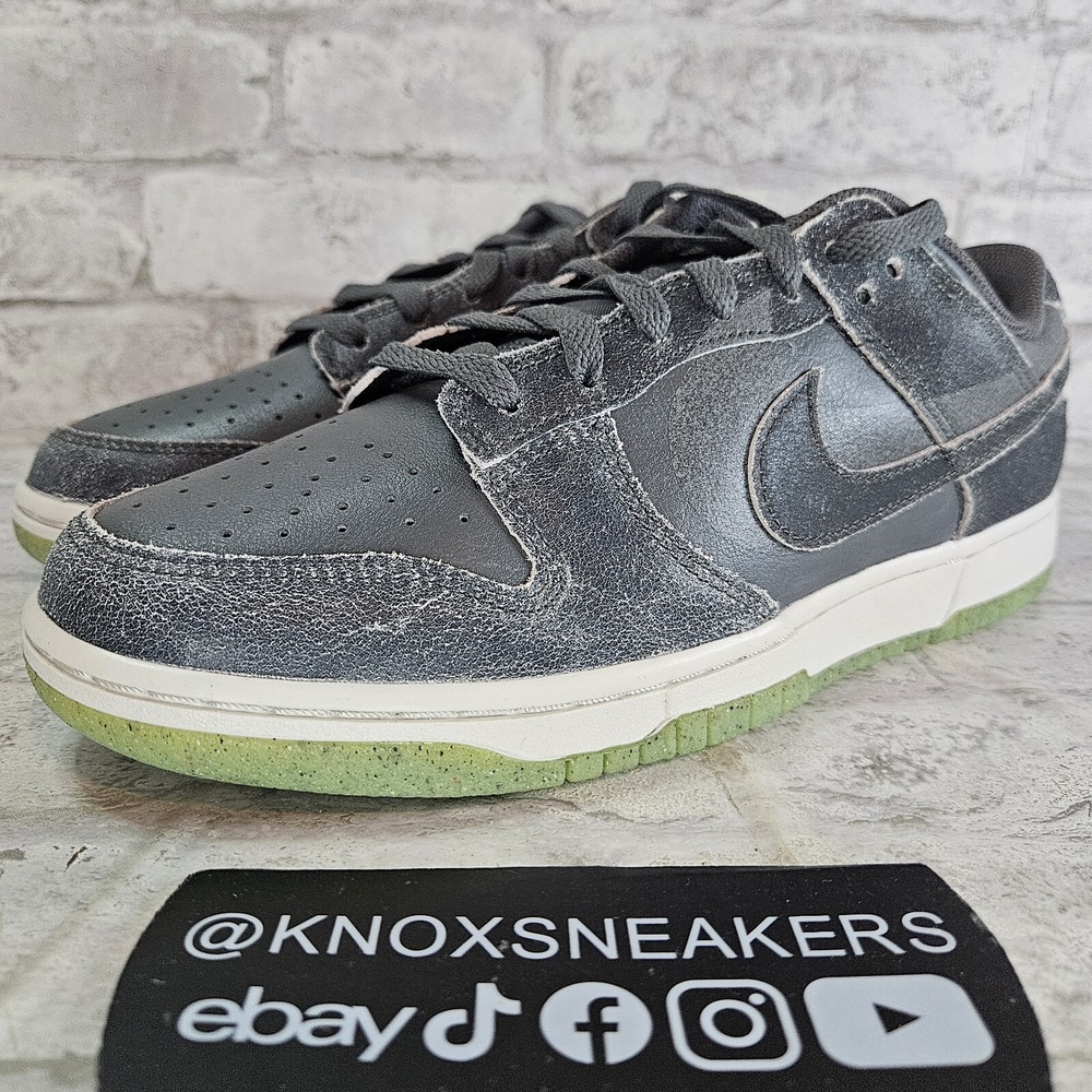 Nike Dunk Low Retro Halloween Iron Grey Scream Green DQ7681-001 Men's Size 9